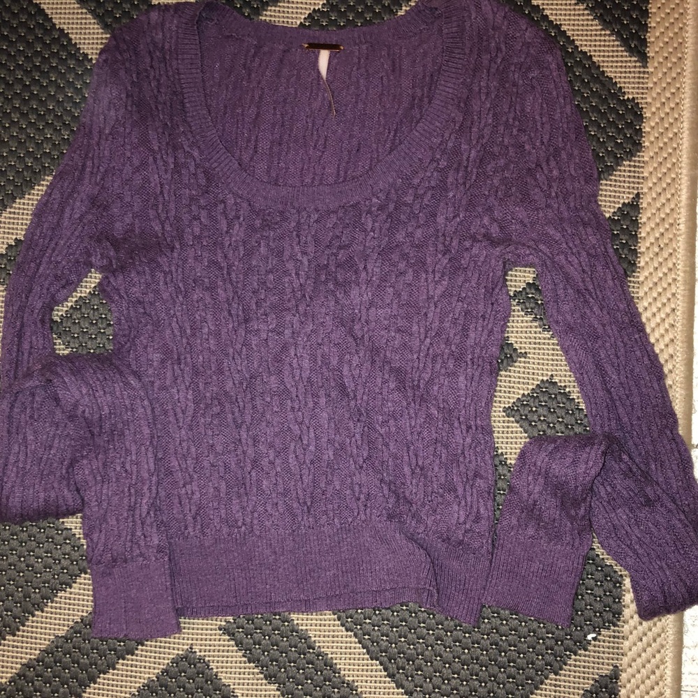 Free People  crop knit sweater